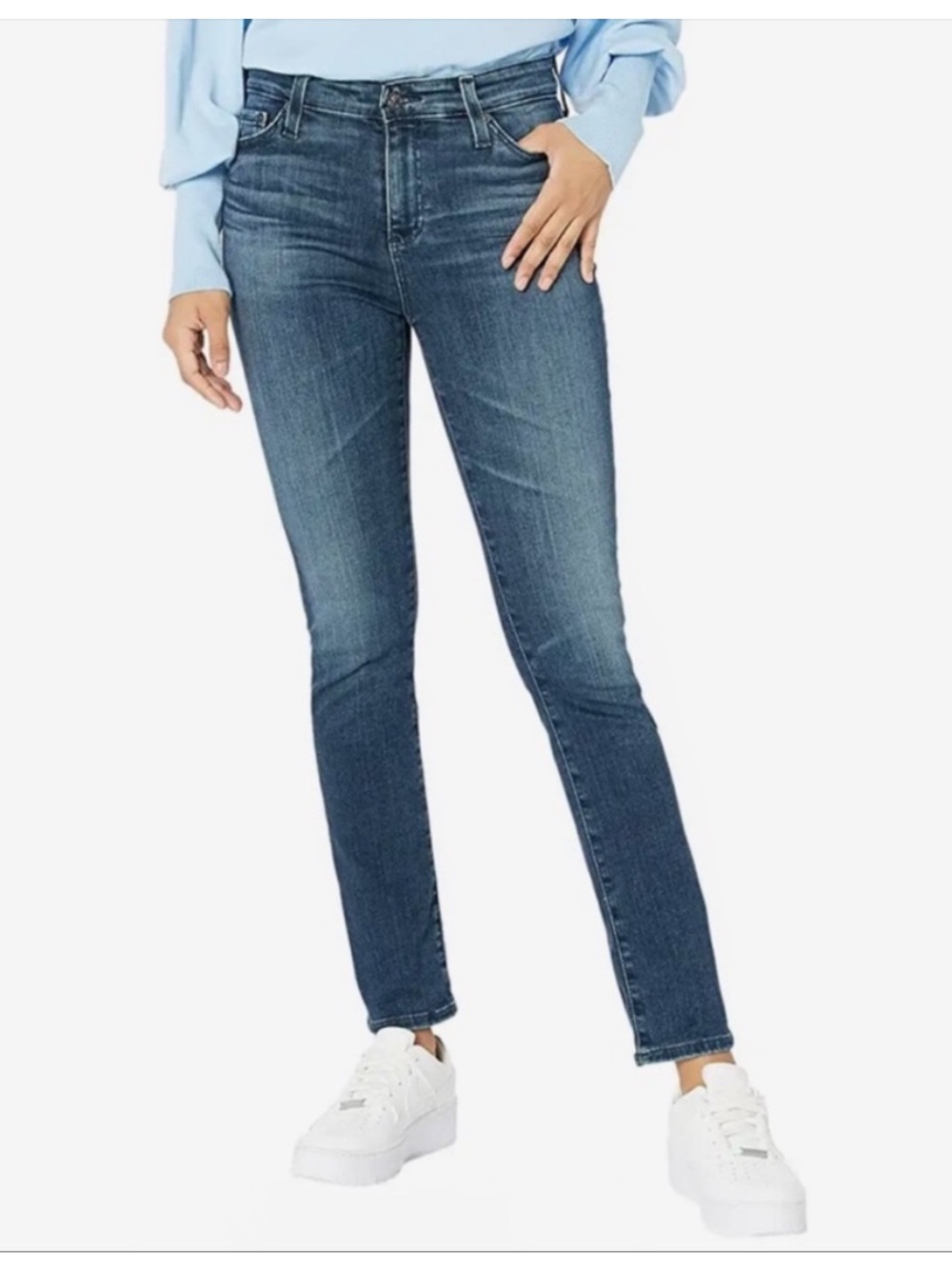 AG Adriano Goldschmied Women’s The Mari High-Rise Straight Jeans Size 29R Blue